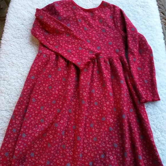 Baby Crew (Crewcuts) 2T Red Floral LS Dress - Picture 3 of 8